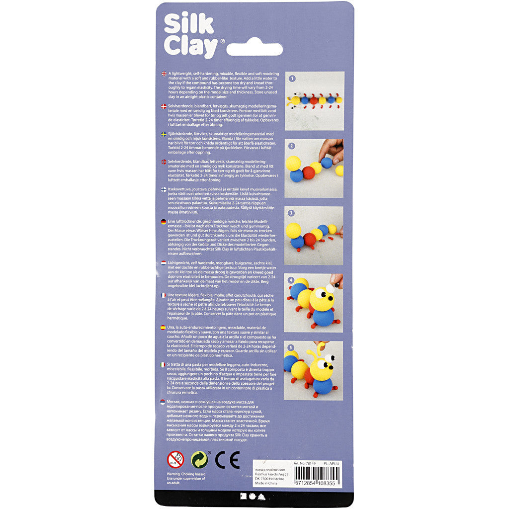 Silk Clay®, blauw, rood, geel, 3x14 gr/ 1 doos [HOB-78149]