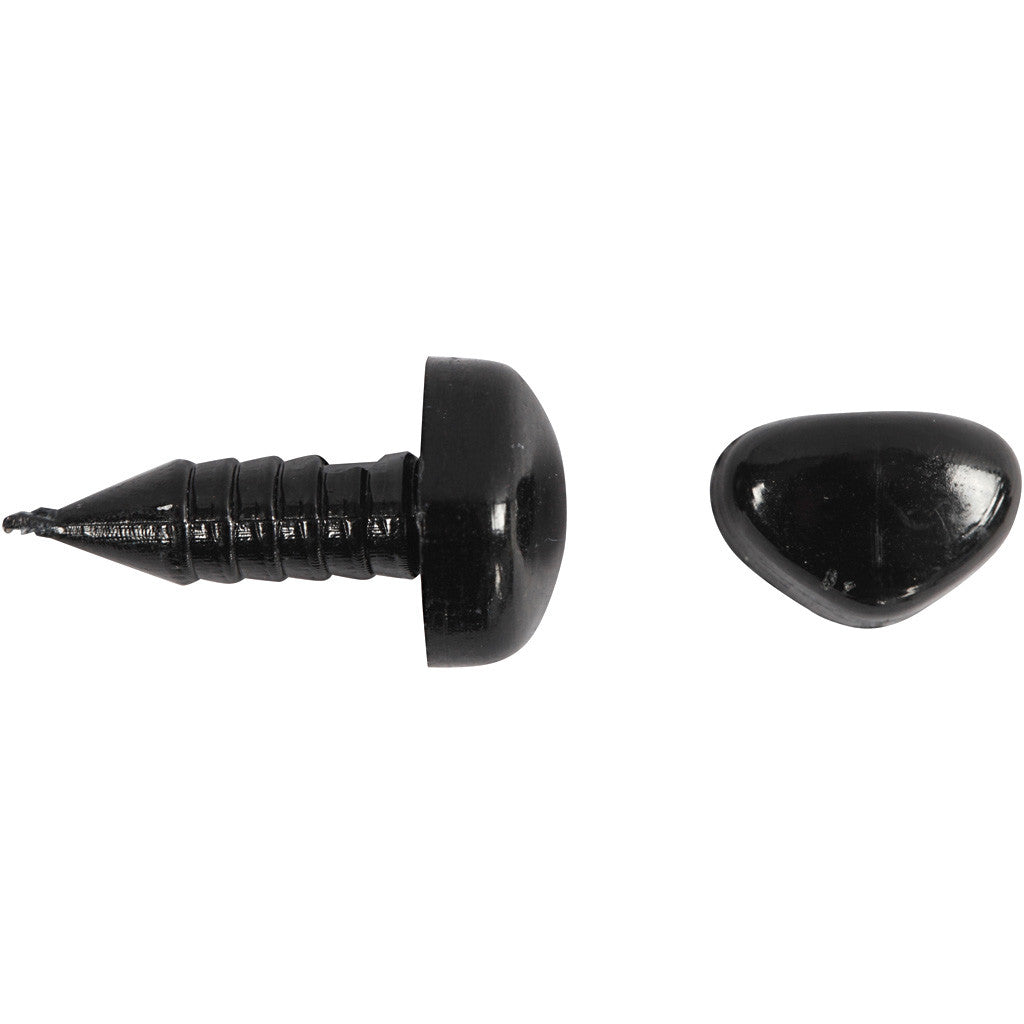 Ogen en snuiten voor modellering, d 3+6 mm, afm 8x6+14x11 mm, zwart, 20 set/ 1 doos [HOB-78281]