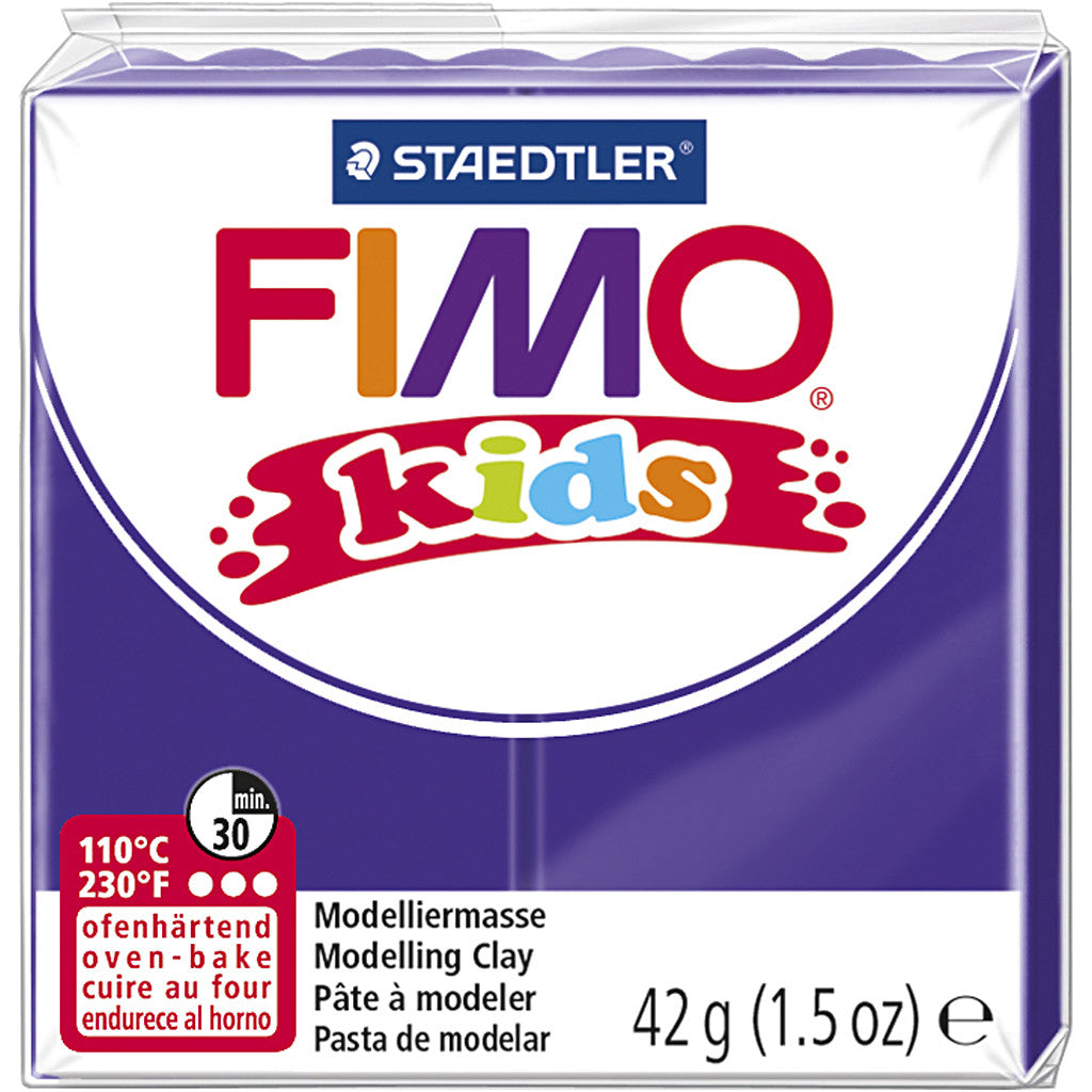 FIMO® Kids Boetseerklei, paars, 42 gr/ 1 doos [HOB-78531]