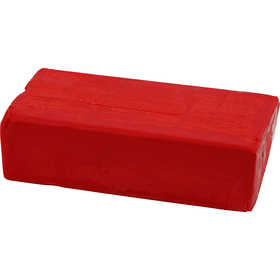 Boetseerklei, afm 13x6x4 cm, rood, 500 gr/ 1 doos [HOB-78682]