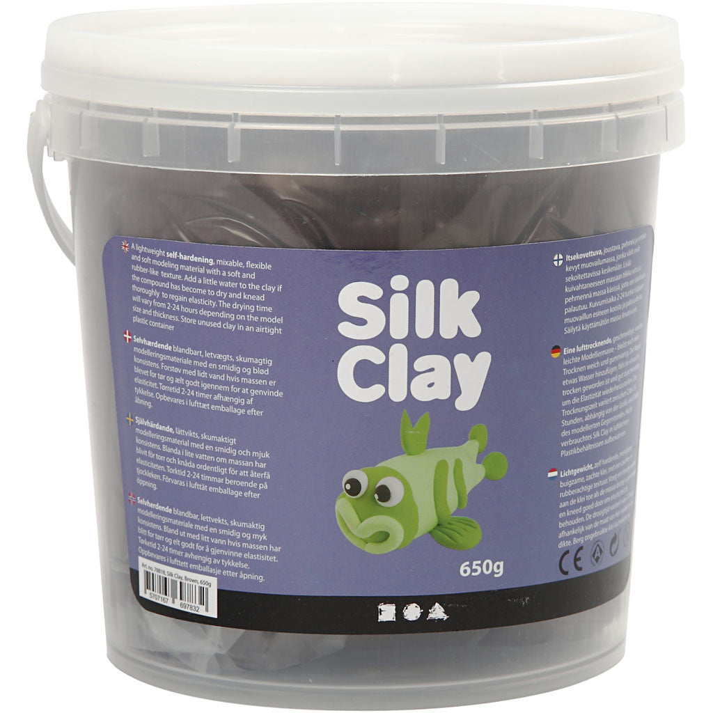 Silk Clay®, bruin, 650 gr/ 1 emmer [HOB-78818]