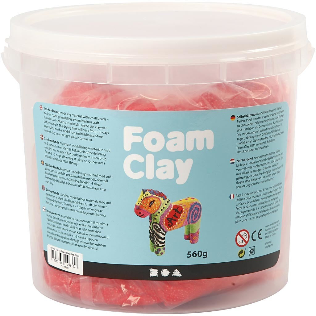 Foam Clay®, rood, 560 gr/ 1 emmer [HOB-78823]