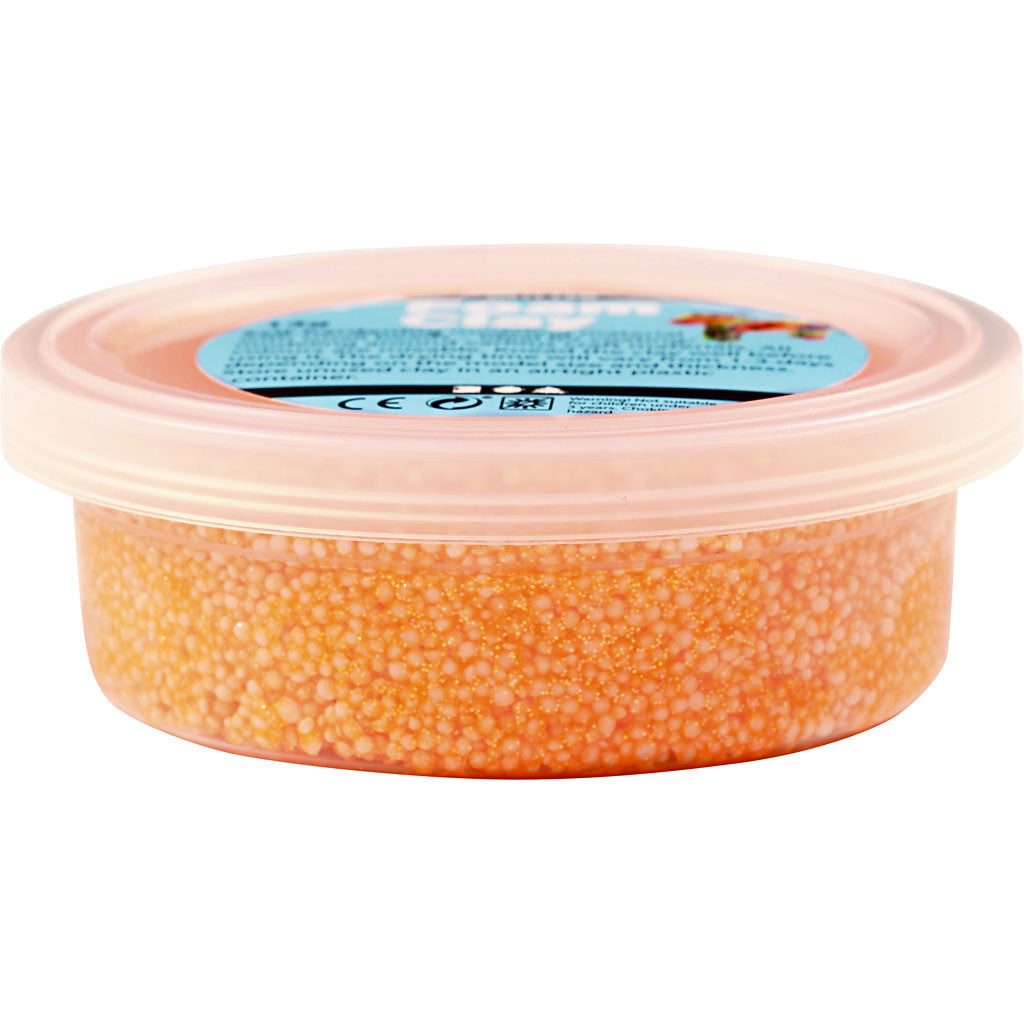 Foam Clay®, glitter, oranje, 35 gr/ 1 Doosje [HOB-78863]