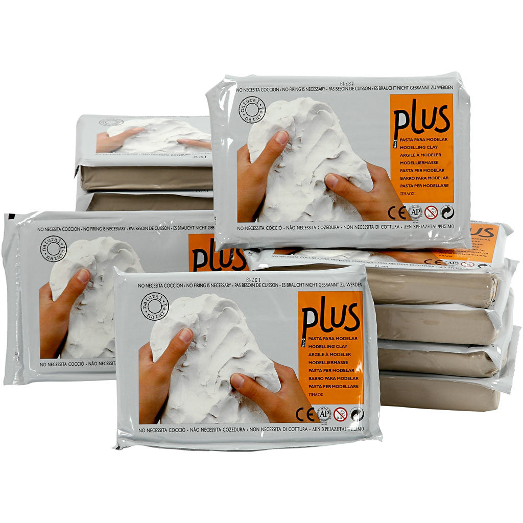 Zelfhardende Klei, lichtgrijs, 12x1000 gr/ 1 doos [HOB-78901]