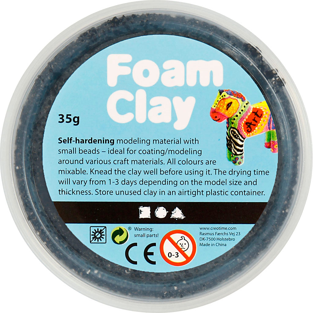 Foam Clay®, zwart, 35 gr/ 1 Doosje [HOB78920]