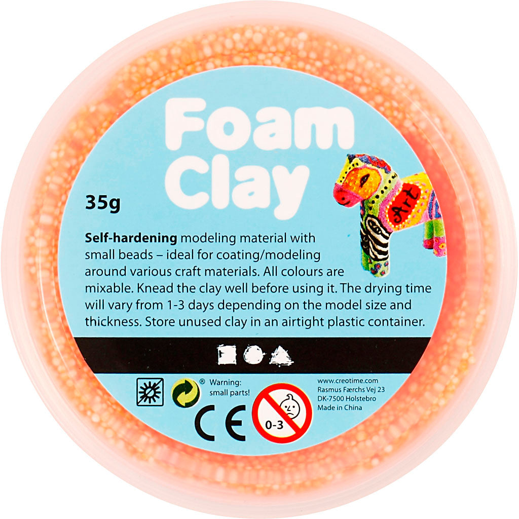 Foam Clay®, neon oranje, 35 gr/ 1 Doosje [HOB78928]