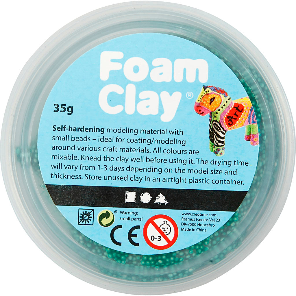 Foam Clay®, donkergroen, 35 gr/ 1 Doosje [HOB-78954]