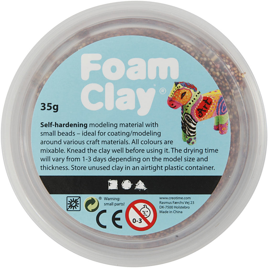 Foam Clay®, bruin, 35 gr/ 1 Doosje [HOB-78955]