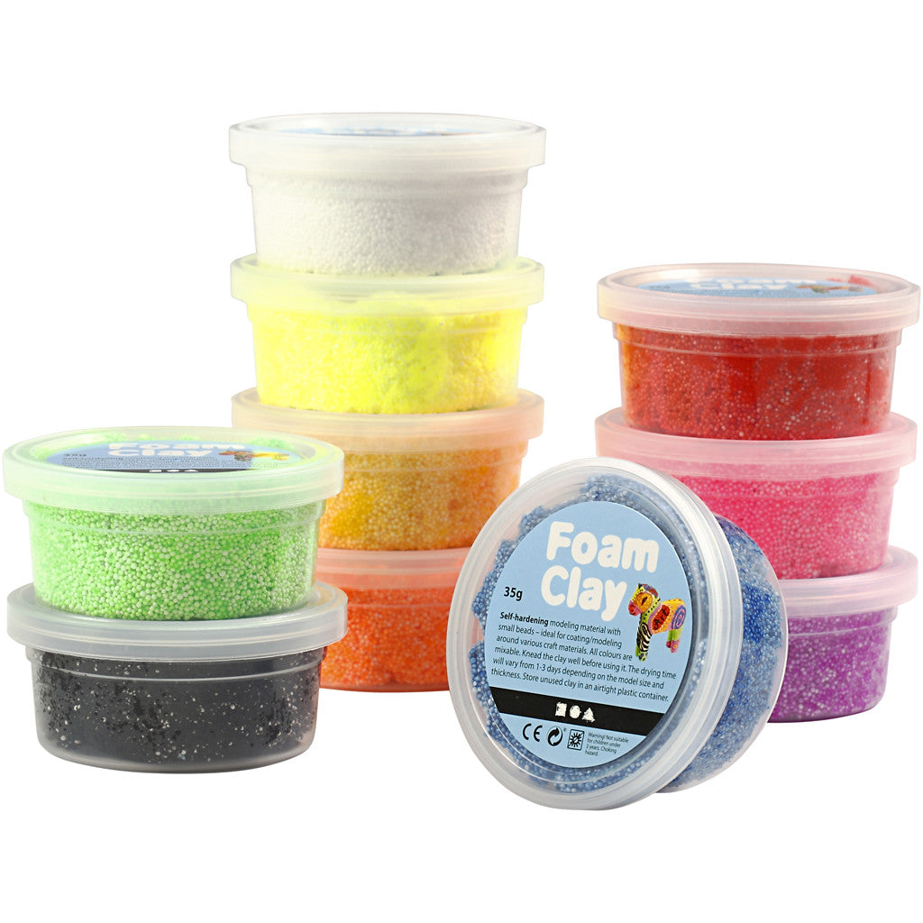 Foam Clay®, diverse kleuren, 10x12 Doosje/ 1 doos [HOB-78956]