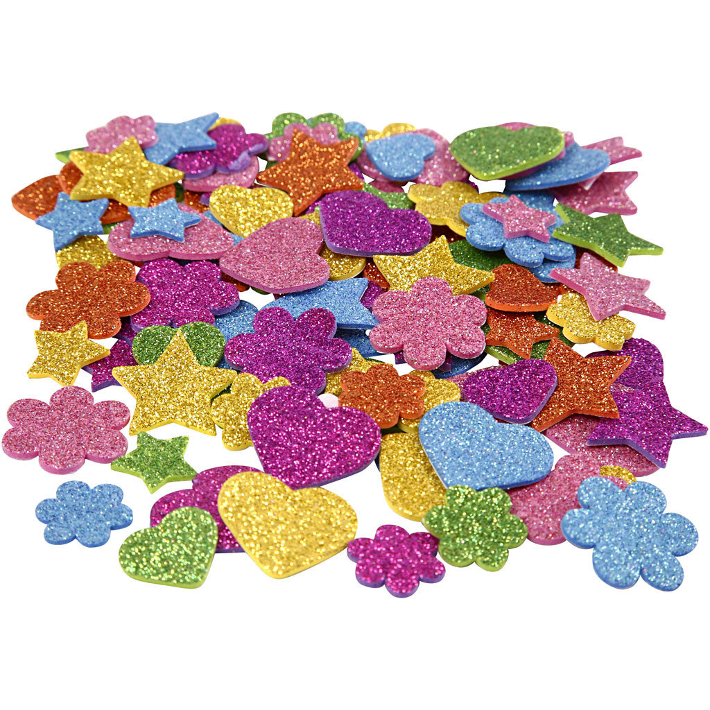 EVA Foam figuren, d 19+29 mm, 100div/ 1 doos [HOB-790230]