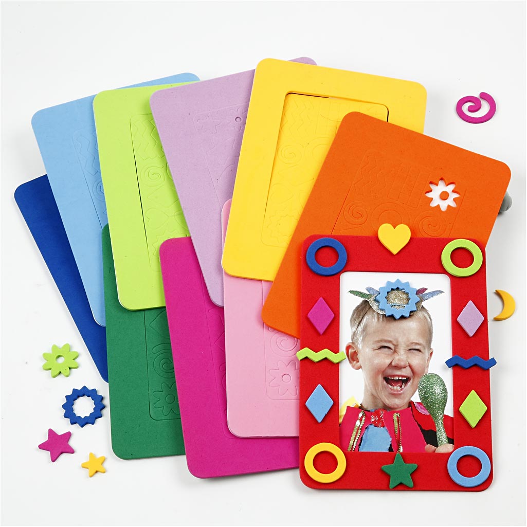 EVA Foam Fotolijsten, afm 13x18 cm, 10 div/ 1 doos [HOB-790240]