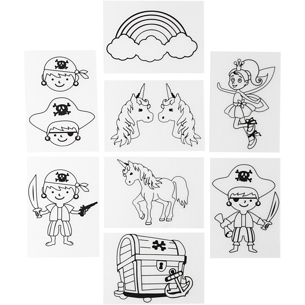 Vellen krimpfolie met motieven, vel 10,5x14,5 cm, dikte 0,3 mm, 36 vel/ 1 doos [HOB-79072]