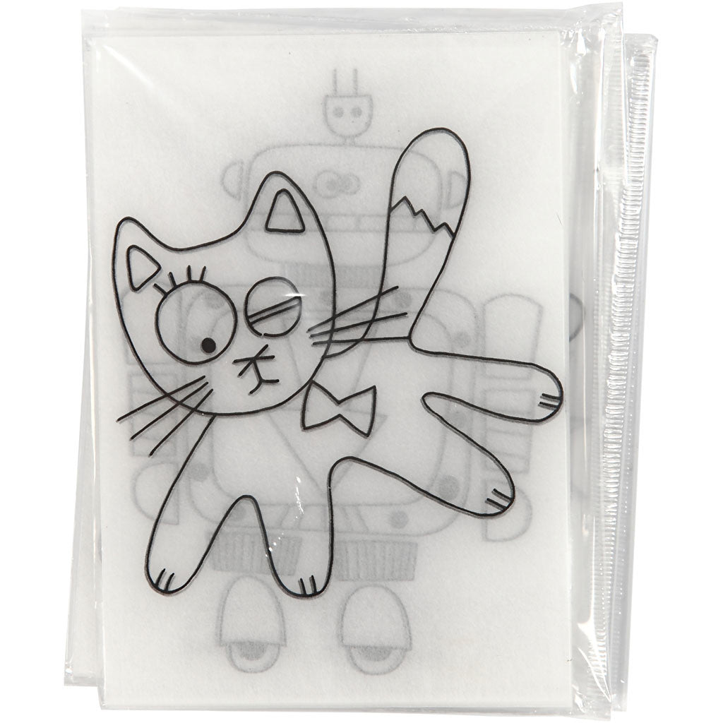 Vellen krimpfolie met motieven, vel 10,5x14,5 cm, dikte 0,3 mm, mat transparant, 36 vel/ 1 doos [HOB-79077]