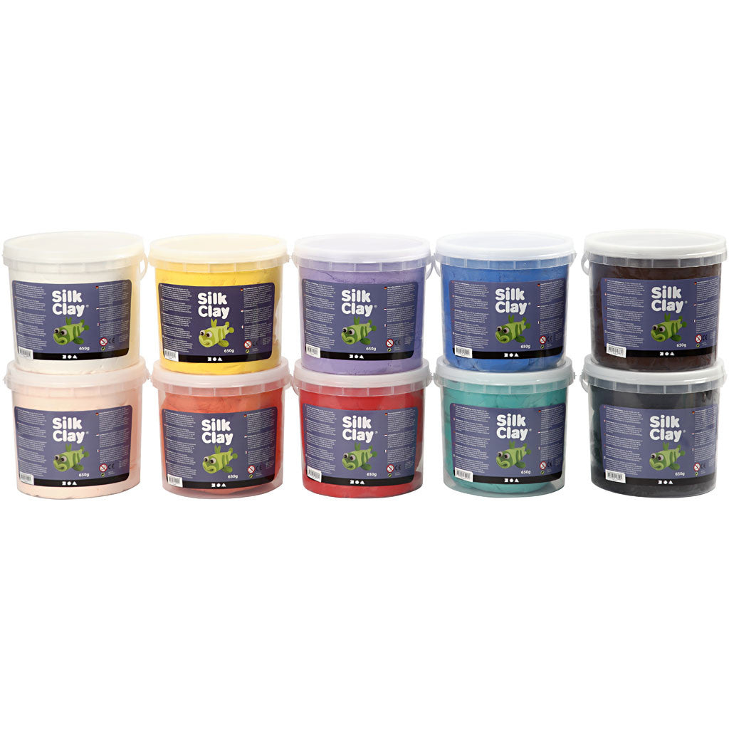 Silk Clay®, diverse kleuren, 10x650 gr/ 1 doos [HOB-79144]
