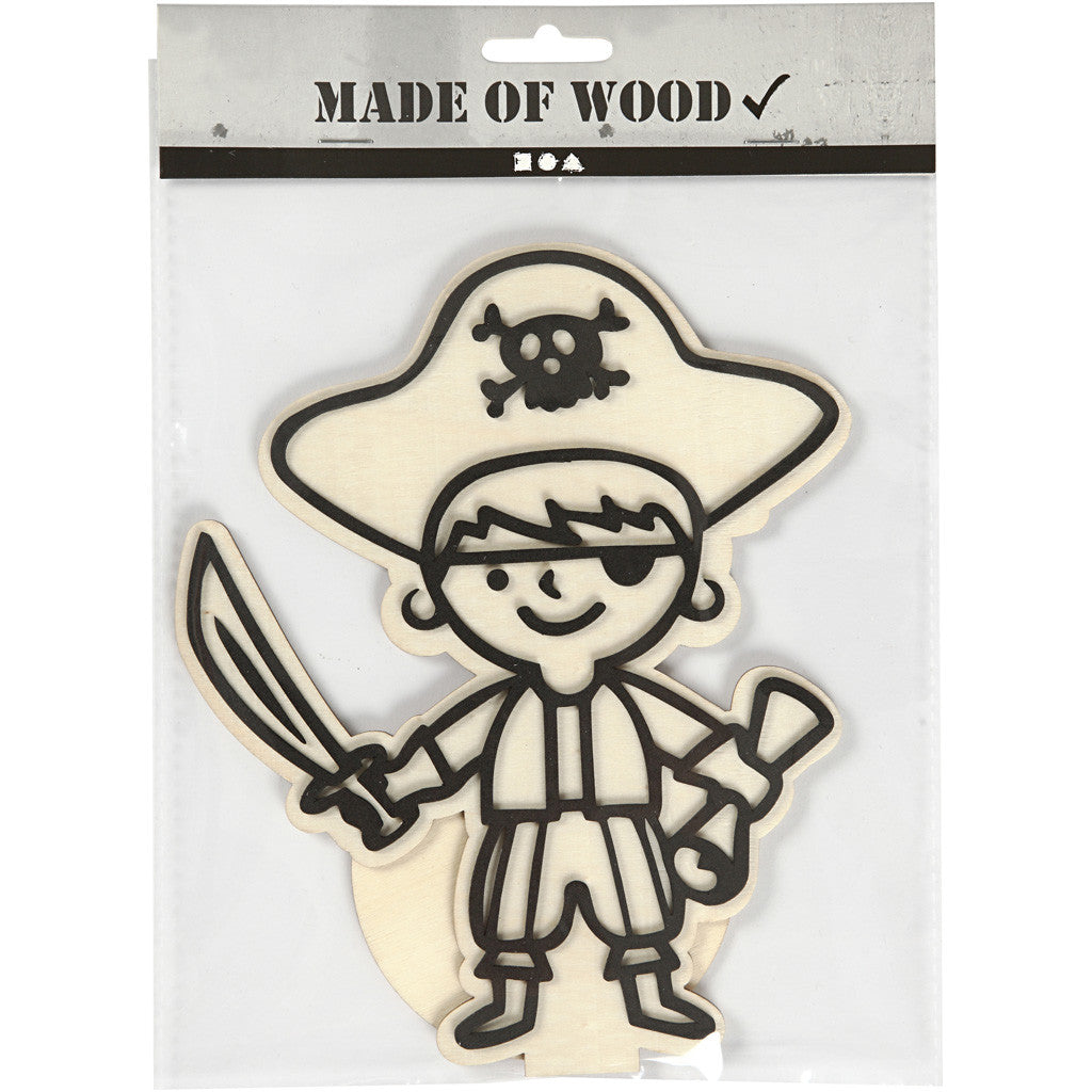 Figuur om te decoreren, piraat, H: 19 cm, 1 stuk [HOB-791950]