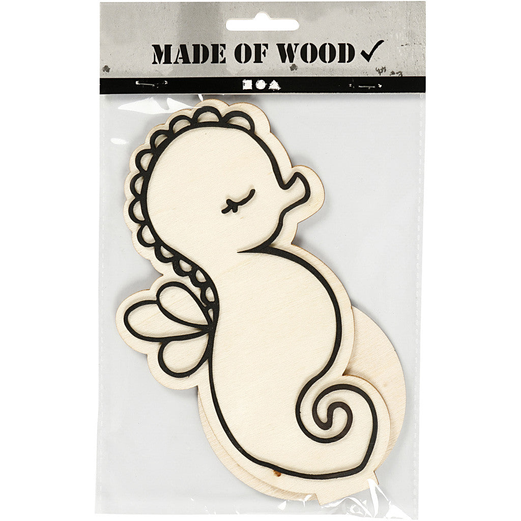 Figuur om te decoreren, zeepaardje, H: 18 cm, 1 stuk [HOB-791957]