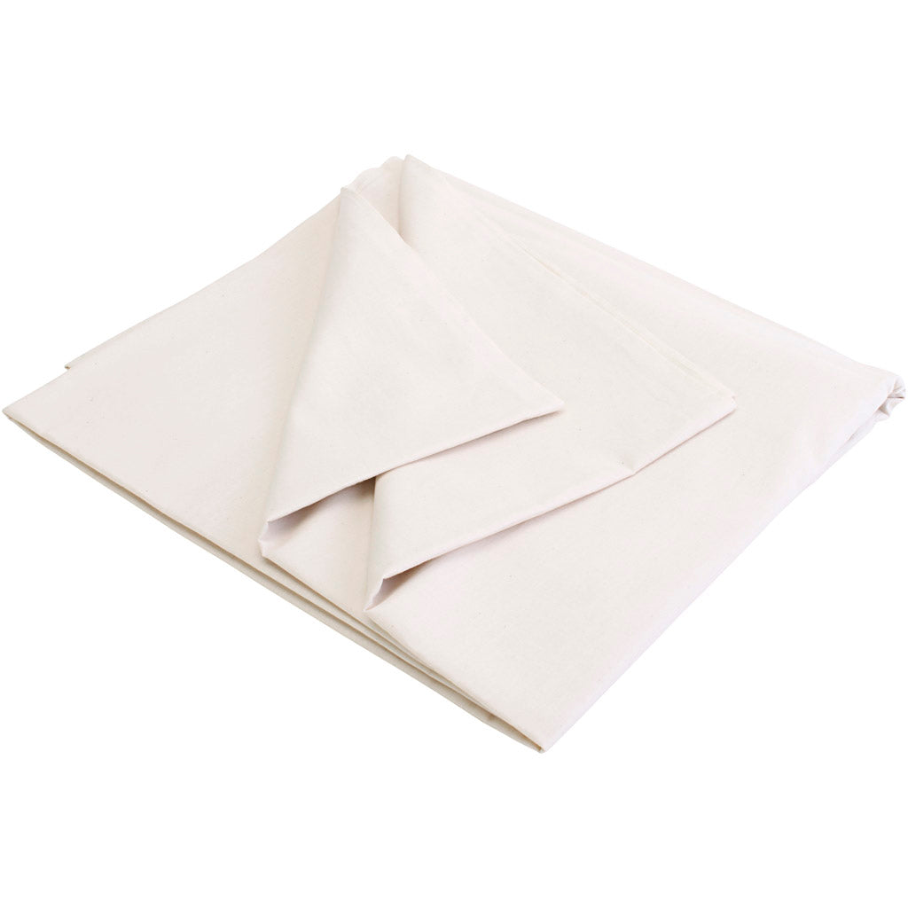 Gewassen katoenen canvas, B: 150 cm, naturel, 5 m/ 1 doos [HOB-800299]