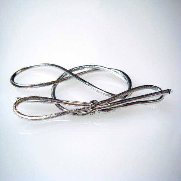 Versierelastiek Metallic Zilver 20cm (50 stuks) [8MS]