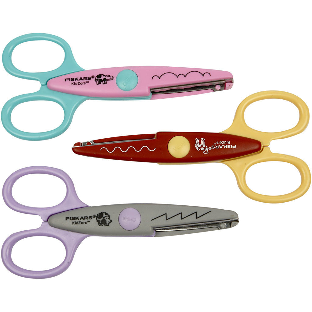 Fiskars Kidzors Kartelscharen, nijlpaard, kameel & egel, 3 stuk/ 1 doos [HOB-8233]