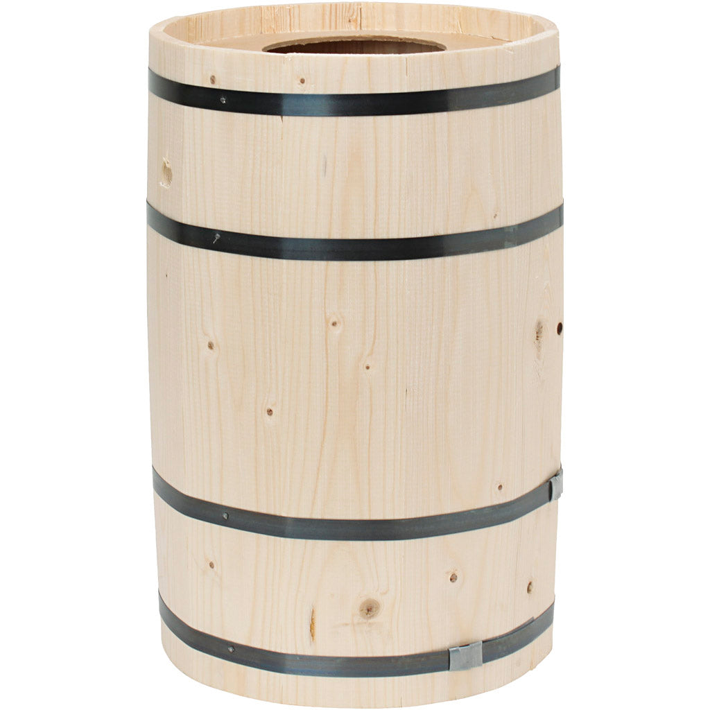 Carnival Barrel, pine, H: 50 cm, dia. 26 cm