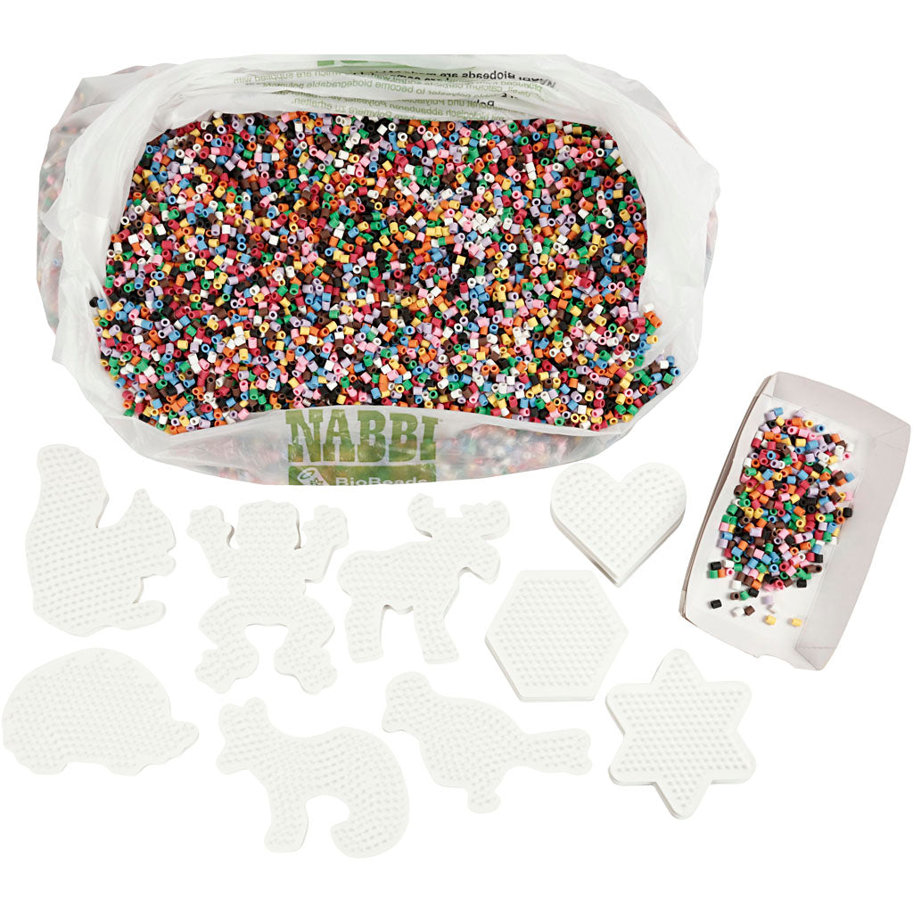 NABBI BioBeads Klaslokaalset, afm 5x5 mm, medium, standaardkleuren, 1 set [HOB-906770]