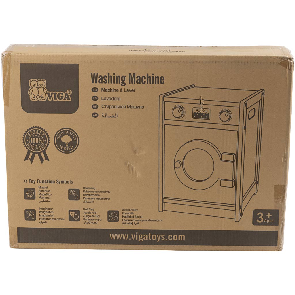 VIGA speel wasmachine, afm 40x54x36 cm, 1 stuk [HOB-907704]