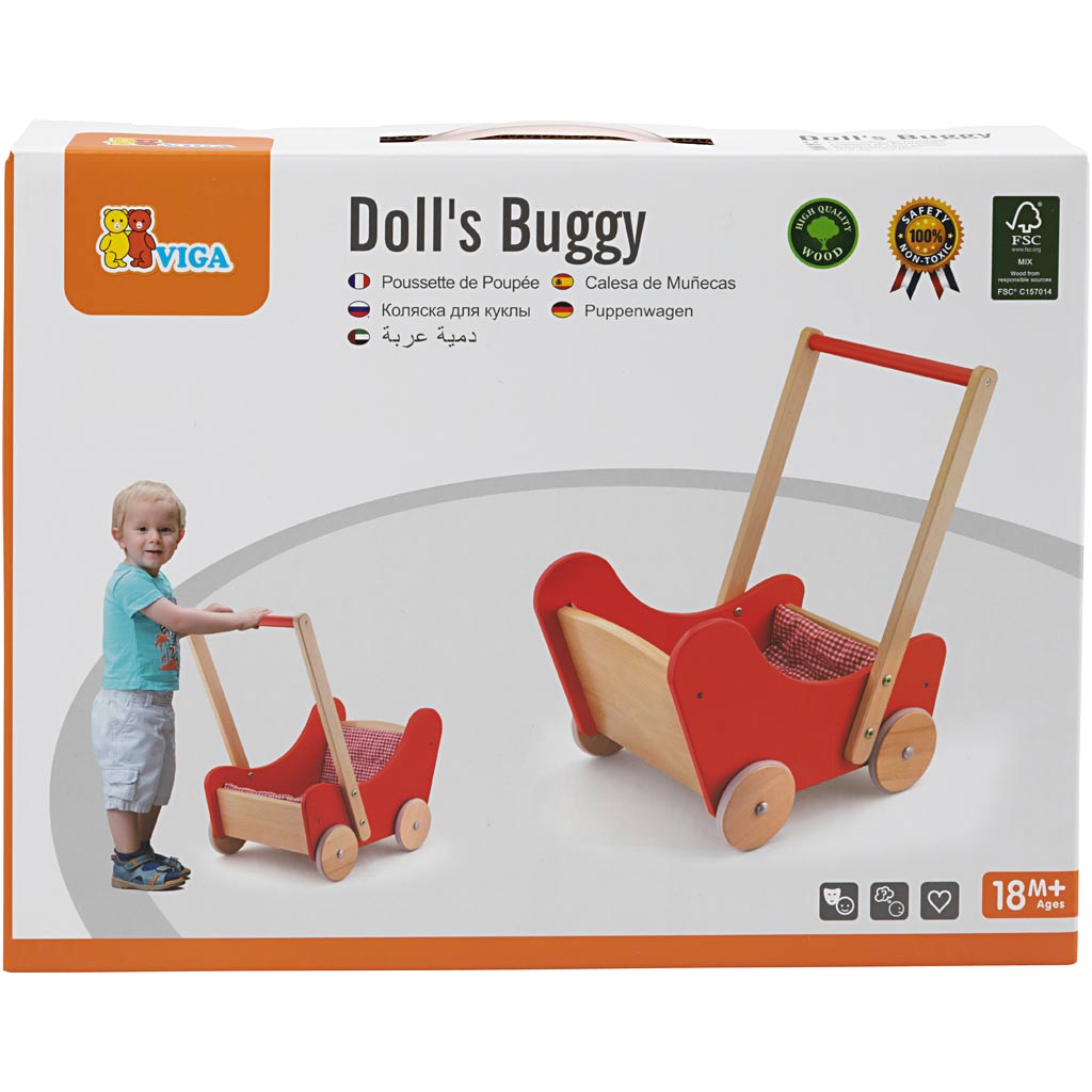 VIGA poppenwagen, afm 52x44x30 cm, 1 stuk [HOB-907727]