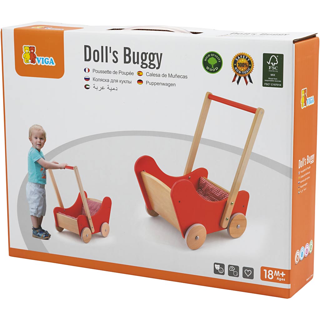 VIGA poppenwagen, afm 52x44x30 cm, 1 stuk [HOB-907727]