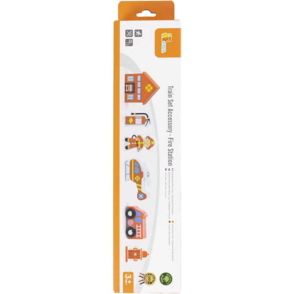 VIGA spoorwegaccessoires, brandweerkazerne, 6 onderdelen/ 1 set [HOB-907745]