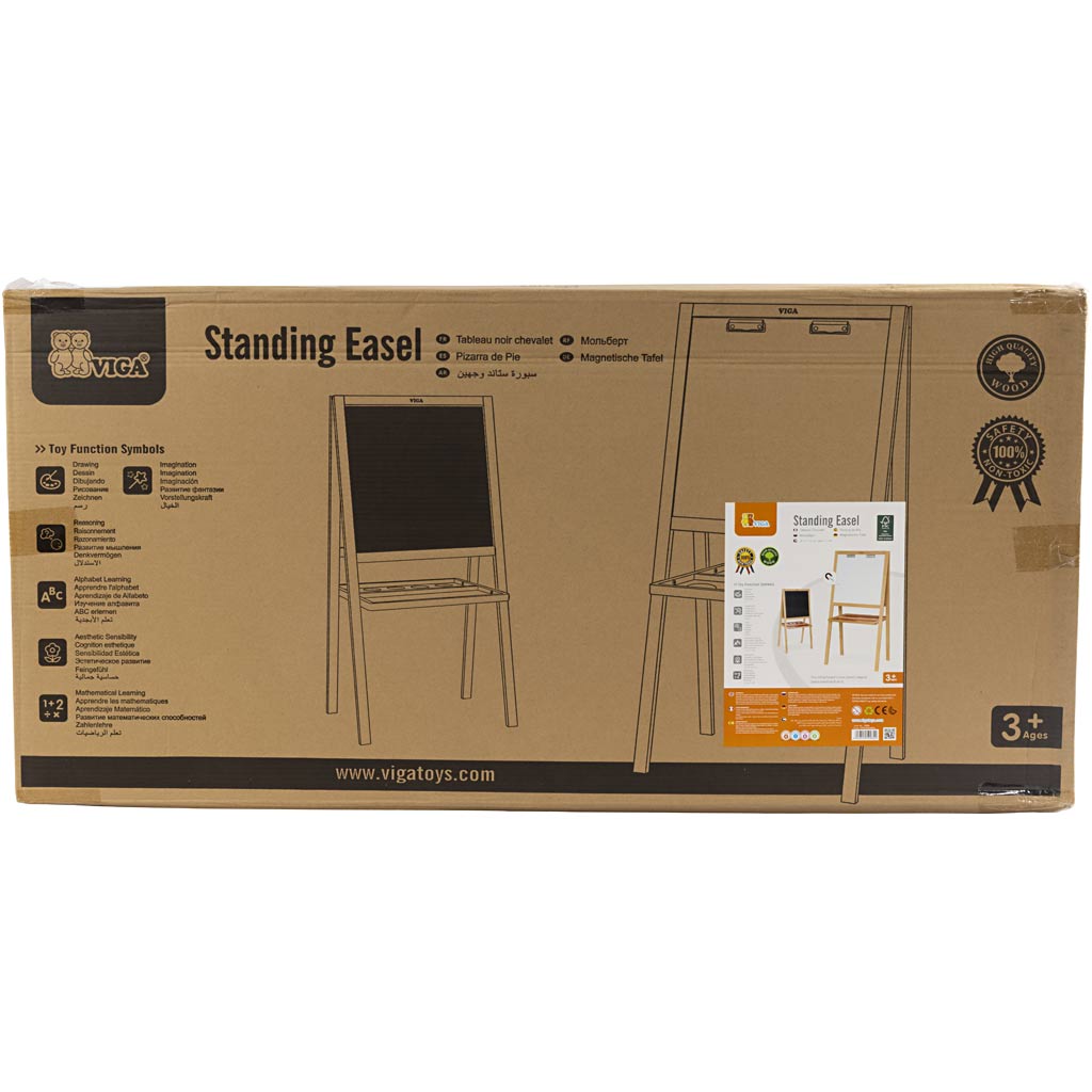 VIGA ezel en schoolbord voor kinderen, afm 125x59x48 cm, 1 stuk [HOB-907779]