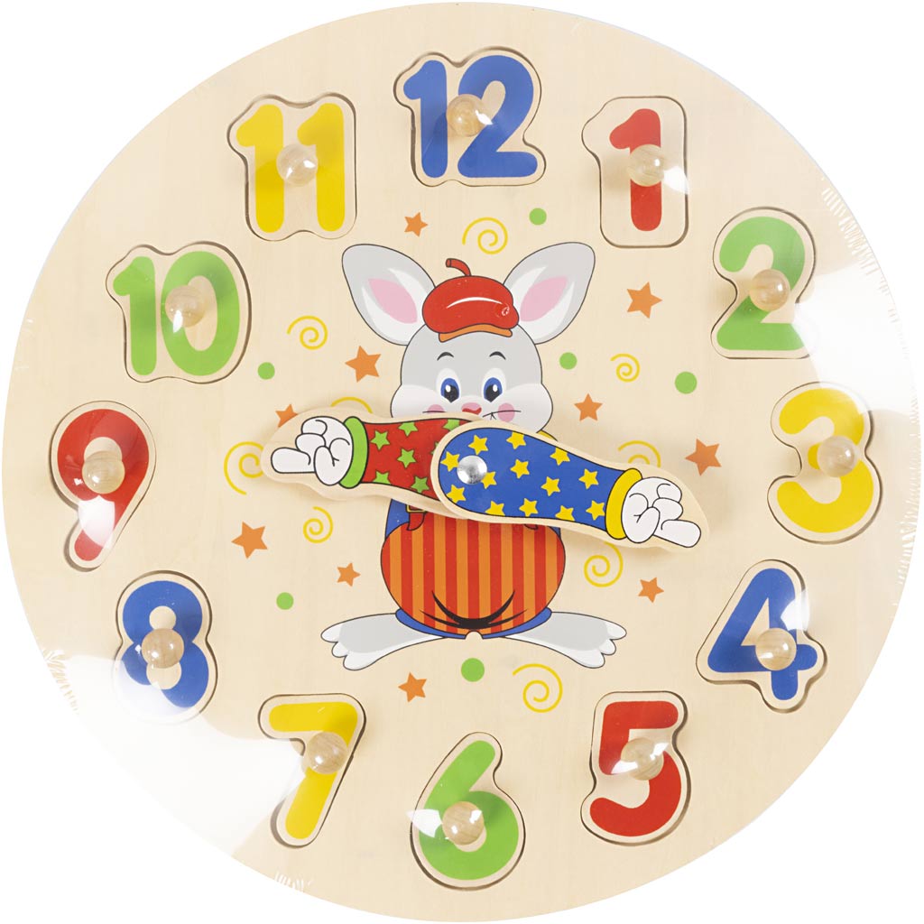VIGA klok puzzel, d 30 cm, 12 delen, 1 stuk [HOB-907783]