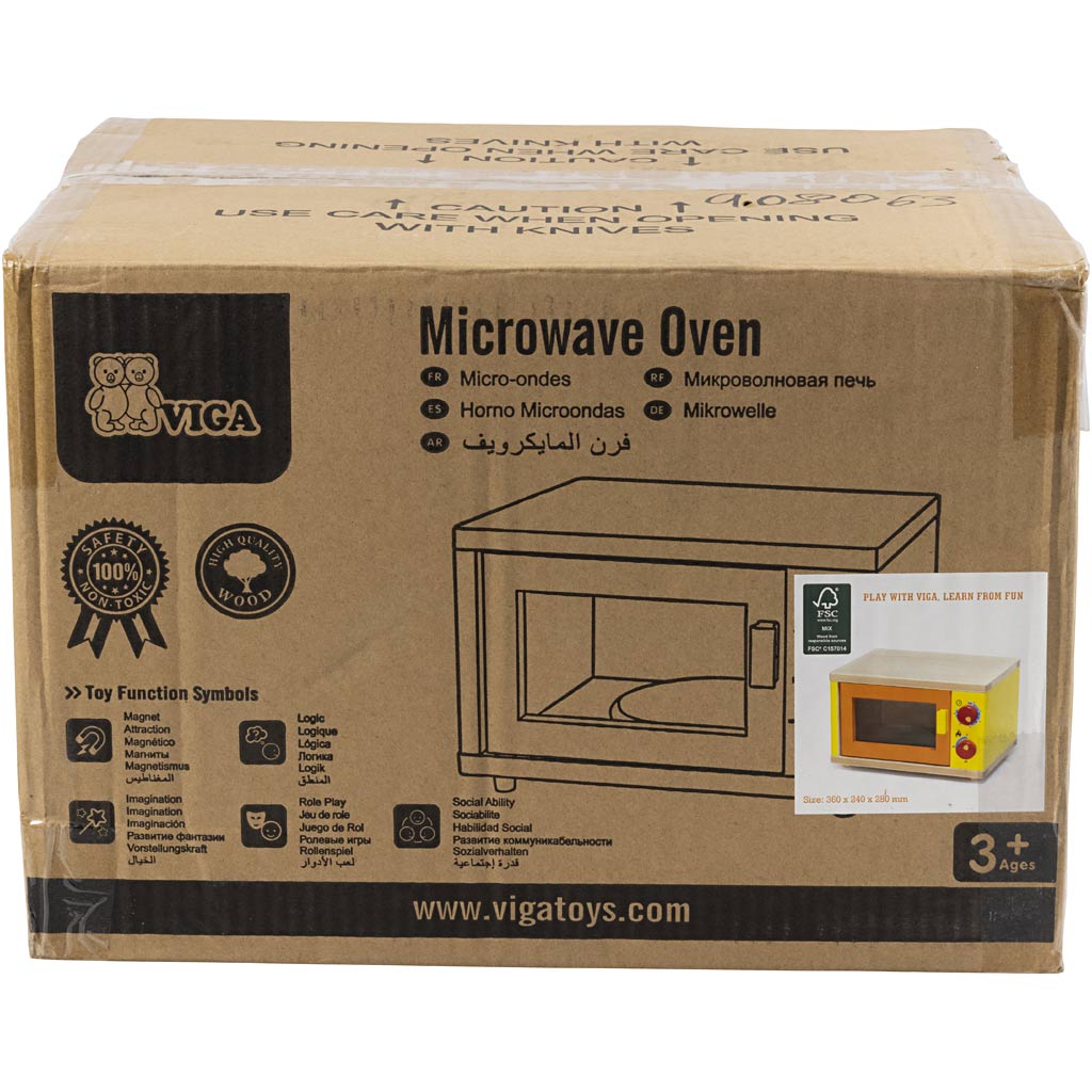 VIGA houten speelmagnetron, 1 stuk [HOB-908063]