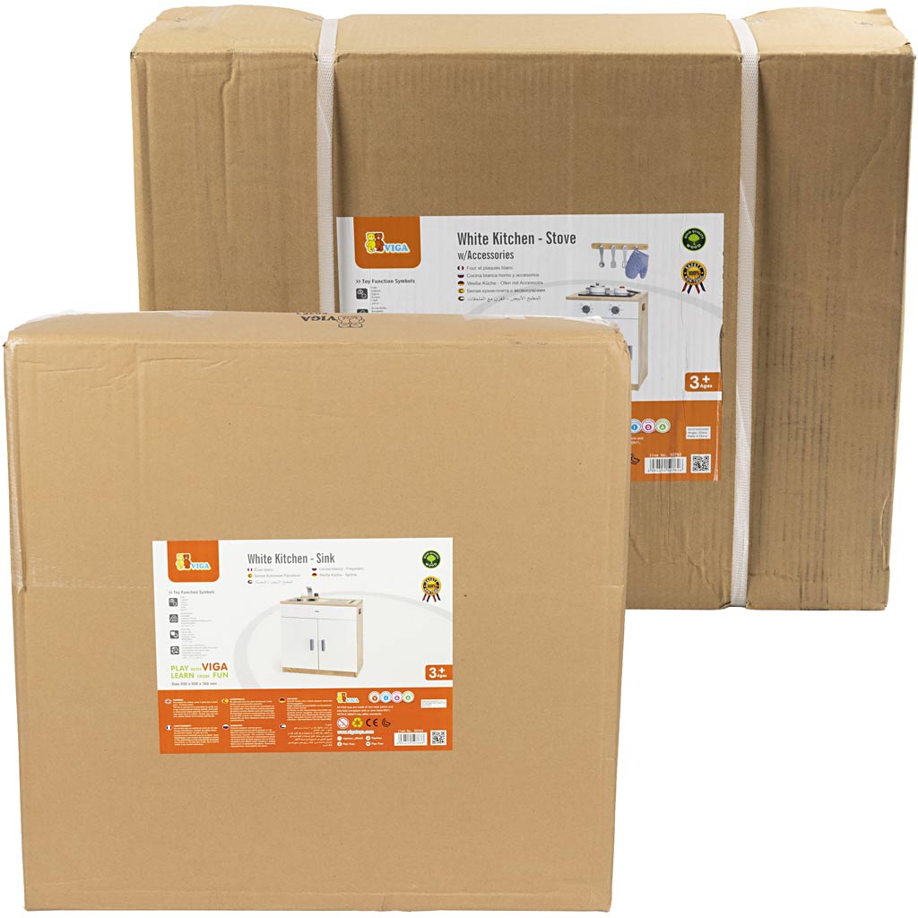 VIGA fornuis en spoelbak, H: 55 cm, D: 36, B: 40x65 cm, 2 onderdelen/ 1 set [HOB-908578]