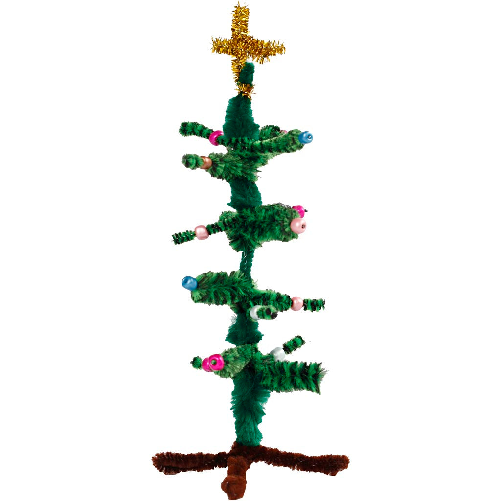 Pret met wasknijpers en chenilledraad, diverse kleuren, 1 set [HOB-97434]