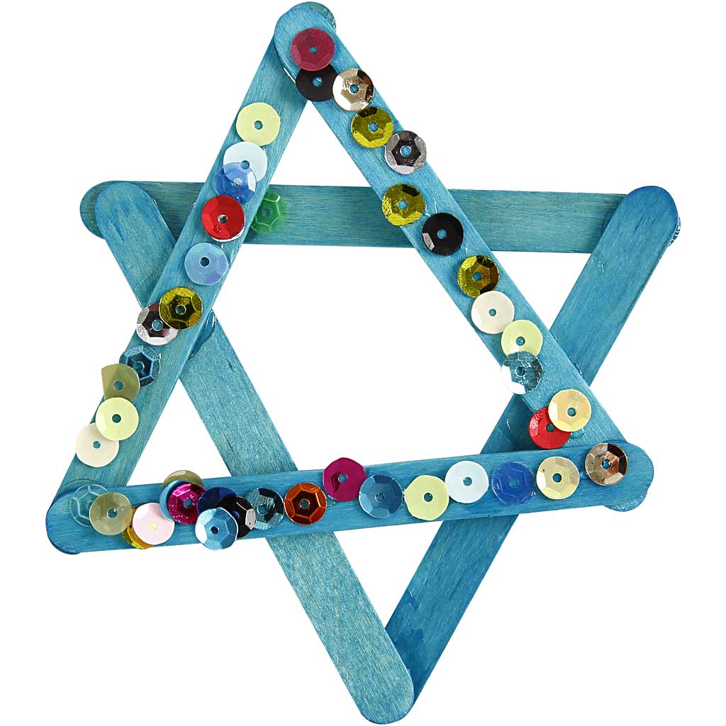 Glitter en houten stokjes, diverse kleuren, 1 set [HOB-97435]