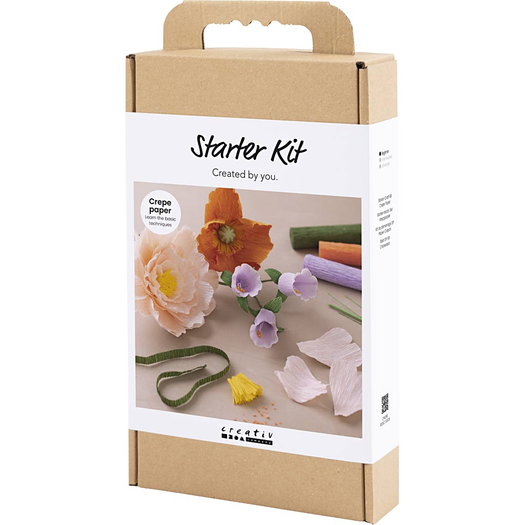 Starter Hobbyset Crêpepapier, diverse kleuren, 1 doos [HOB-97738]