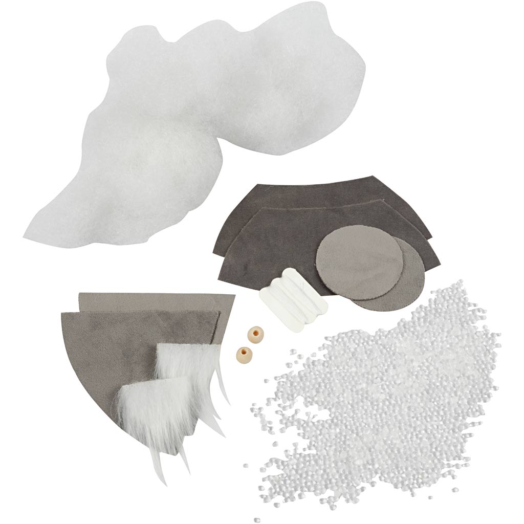 Creative mini kit, Scandinavische kerstkabouters, H: 12 cm, grijs, 1 doos [HOB-977429]