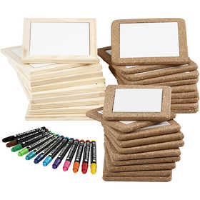 Groepsset Onderzetters beschilderen, standaardkleuren, extra kleuren, 30 stuk, 1 set [HOB-99416]
