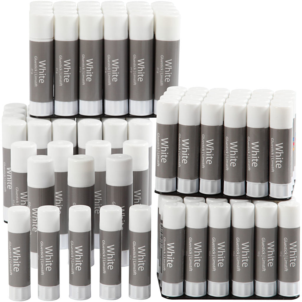 Witte lijmstift, 2x72 stuk/ 1 doos [HOB-99522]