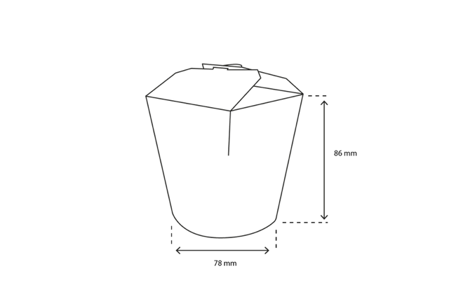 Wok to Go beker 8x8,6 cm 16oz 400ml kraft (500 stuks) [TK-9987004]