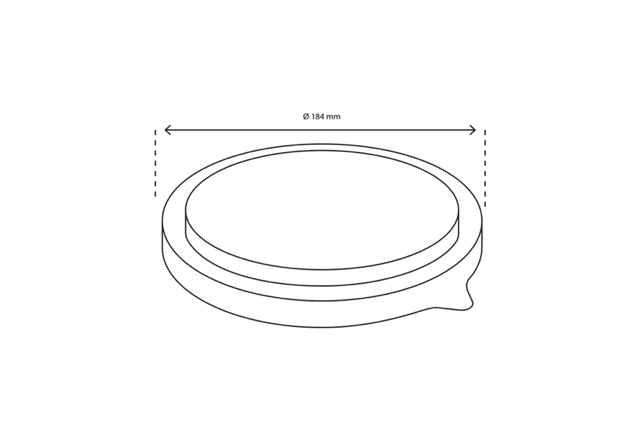 Deksel Salade Poke Bowl 900ml-1300ml Ø18,4cm transparant (300 stuks) [TK-9987010-A]