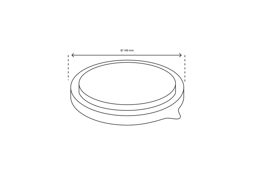 Deksel Salade Poke Bowl 500ml-750ml-1000ml Ø14,8cm transparant (300 stuks) [TK-9987011-A]