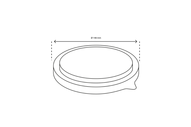 Deksel Salade Poke Bowl 500ml-750ml-1000ml Ø14,8cm transparant (300 stuks) [TK-9987011-A]