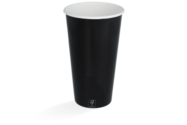 Milkshakebeker karton groot 560ml Ø9 cm 20oz zwart FSC®Mix (500 stuks) [TK-9987083]
