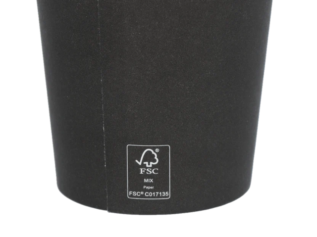 Koffiebeker 230cc 8oz Ø8 cm karton zwart FSC®Mix (1.000 stuks) [TK-9987087]