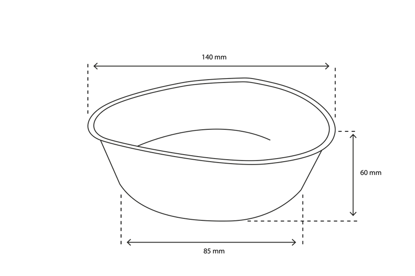 Kom Palmblad 500ml Ø14 cm (100 stuks) [TK-9987129]