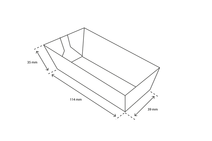 Kroketbakjes A5 Kraft 3,9x3,5x11,4 cm FSC®Mix (1.000 stuks) [TK-9987198]