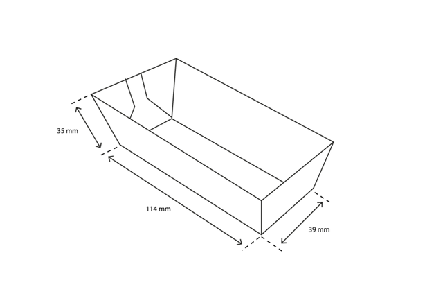 Kroketbakjes A5 Kraft 3,9x3,5x11,4 cm FSC®Mix (1.000 stuks) [TK-9987198]