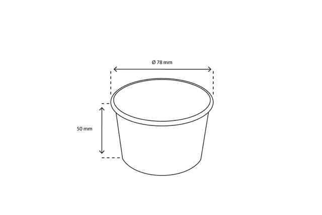 Ijsbeker karton 120ml Ø7,8cm 4oz FSC®Mix zwart (1.000 stuks) [TK-9987422]