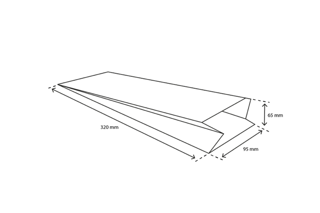 Snackzakken papier 9,5x6,5x32 cm kraft 50gr (1.600 stuks) [TK-9987480]
